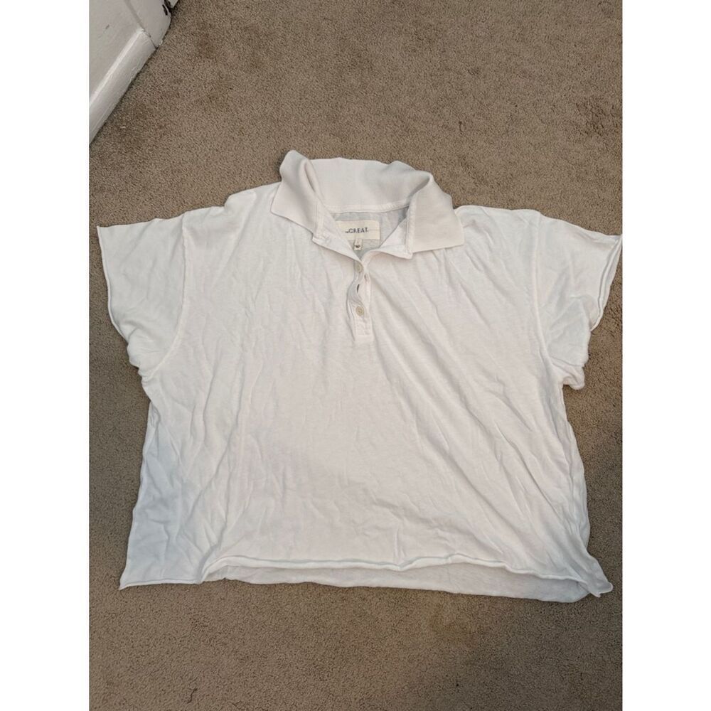 THE GREAT. White Polo Top 1 New